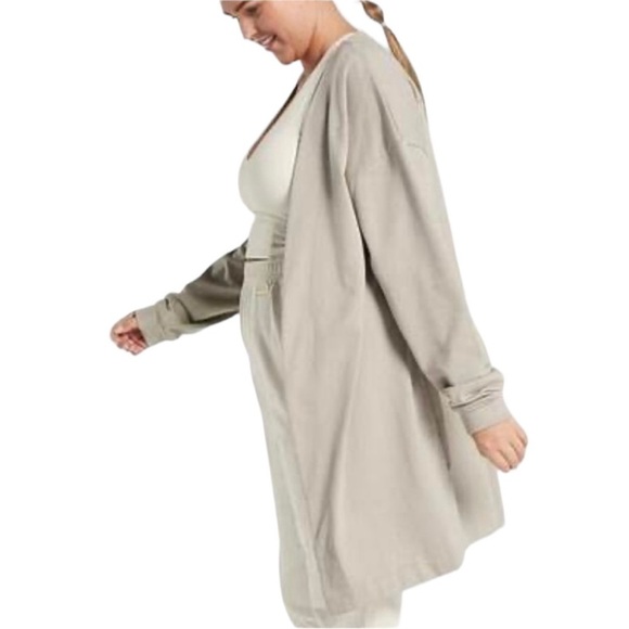 Gymshark Whitney Simmons V3 Oversized Robe Open Cardigan Tan Medium - Picture 5 of 16